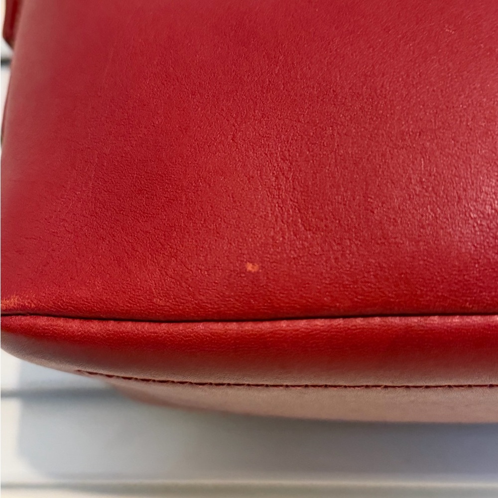 RARE Y2K Vintage Coach Legacy West 9844 - Red Leather Shoulder Bag - Picture 8 of 10